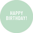 Happy Birthday Oblate türkis von Kuchentratsch